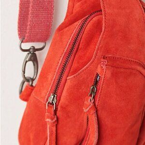 Free People Hudson Sling Bag Strawberry Red